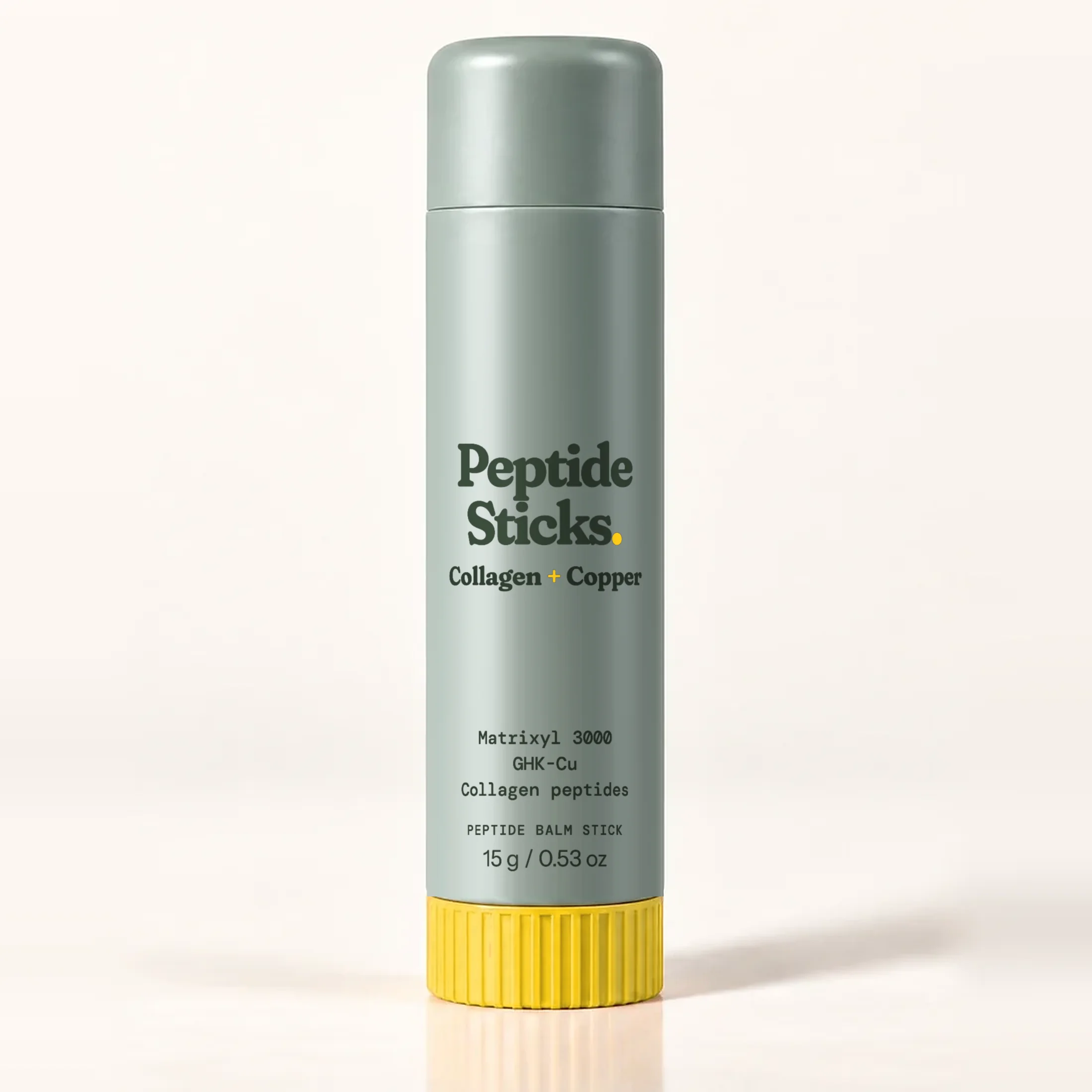 The Collagen + Copper Stick standing upright