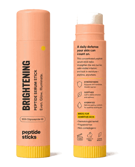 Brightening Peptide Balm Stick front label