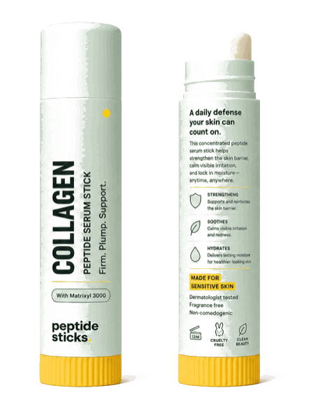 Collagen Peptide Balm Stick front label