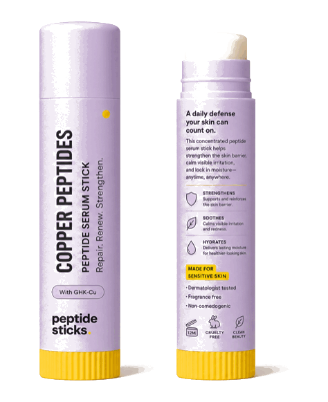 Copper Peptides Balm Stick front label
